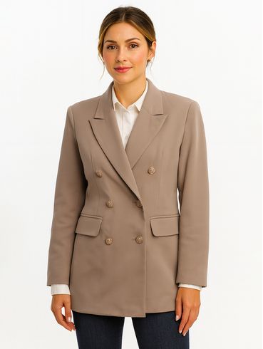 Blazer Transpasse Duplo Feminino BEGE