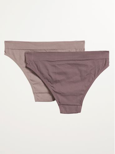 Kit com 02 Calcinhas DelRio Femininas LILAS/NUDE