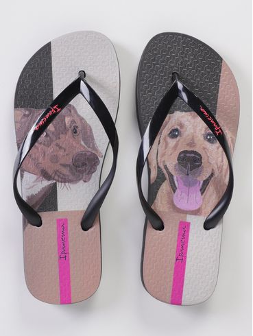 Chinelo Love Pets Ipanema Feminino PRETO/MARROM