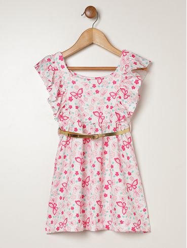 Vestido Malha Infantil Para Menina - PINK