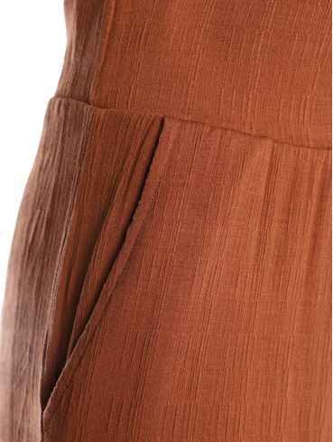 Calça Malha Wide Leg Autentique Feminina CARAMELO