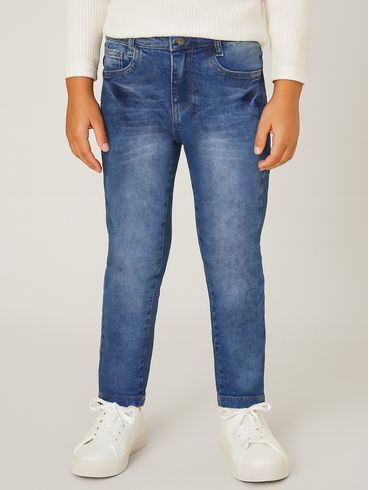 Calça Jeans Juvenil Para Menino - AZUL