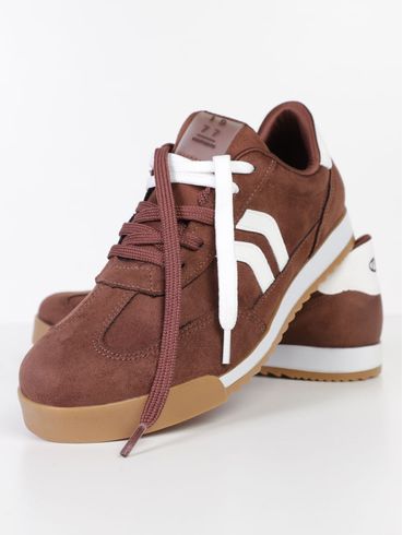 Tênis Casual Camurça Via Marte Feminino MARROM