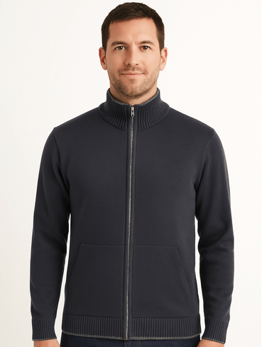 Cardigan Masculino Azul Marinho