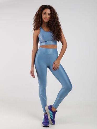 Top Fitness Cirrê Vels Feminino AZUL/AZUL/OFF WHITE