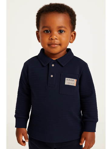 Polo Infantil Para Menino - MARINHO