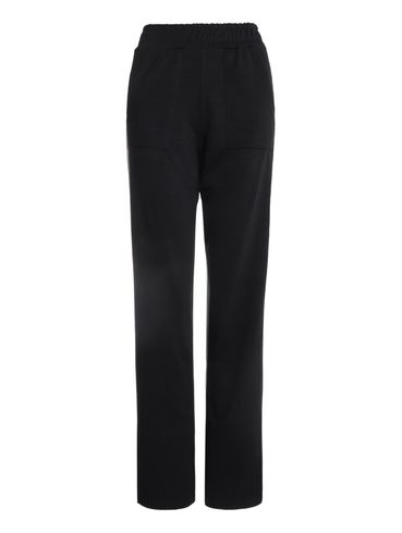 Calça Malha Ponto Roma Feminina PRETO/PRETO/OFF WHITE