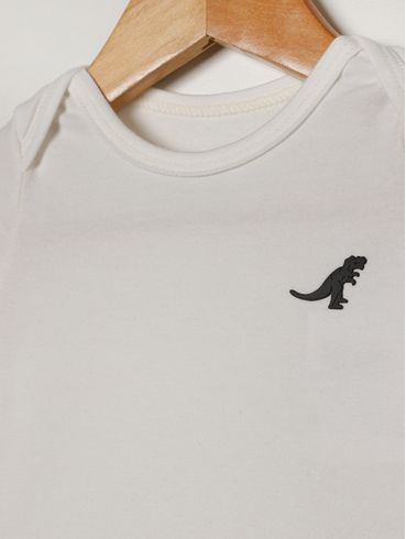 Pijama Curto Rei Rex Infantil Para Bebê - NATURAL