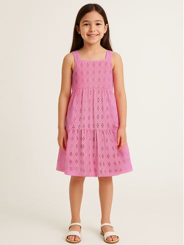 Vestido Juvenil Para Menina - ROSA