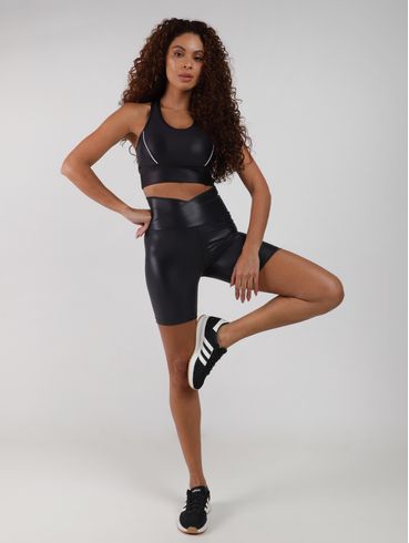 Bermuda Cirrê Vels Feminina PRETO