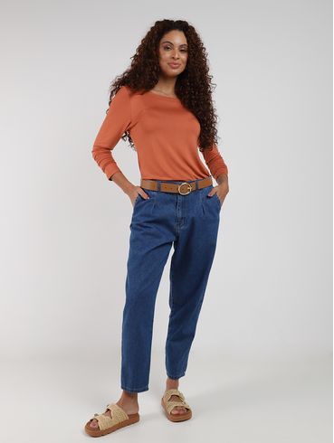 Calça Jeans Slouchy Feminina AZUL