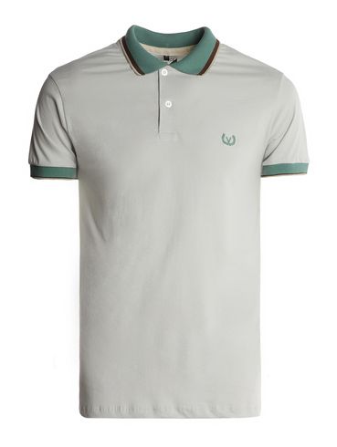 Polo Malha  Manga Curta Vilejack Masculina CINZA CLARO