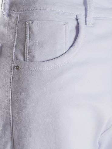 Calça Sarja Reta Pisom Feminina BRANCO