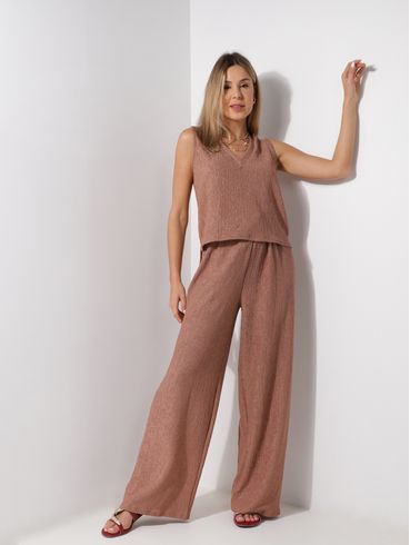 Blusa Mullet Sem Manga Autentique Feminina MARROM