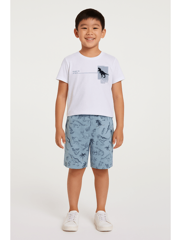 Conjunto Curto Kid+ Infantil Para Menino - BRANCO