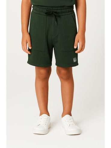 Bermuda Moletinho Infantil Para Menino - VERDE