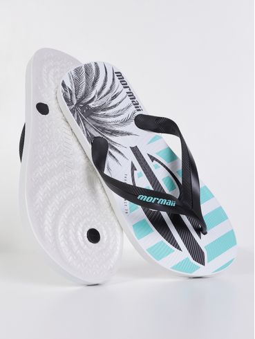 Chinelo Tropical Mormaii Masculino BRANCO/PRETO/AZUL