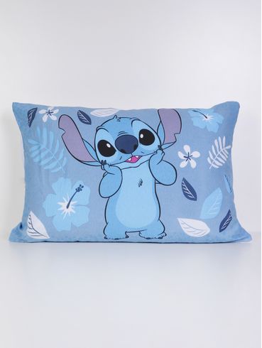 Jogo de Lençol Casal Simples Stitch Blue Disney AZUL