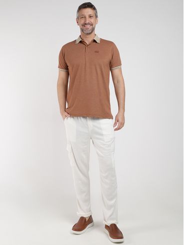 Calça Linho Cargo Masculina NATURAL