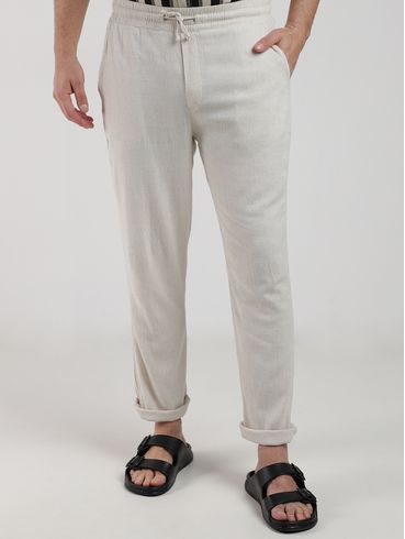 Calça Linho Masculina NATURAL