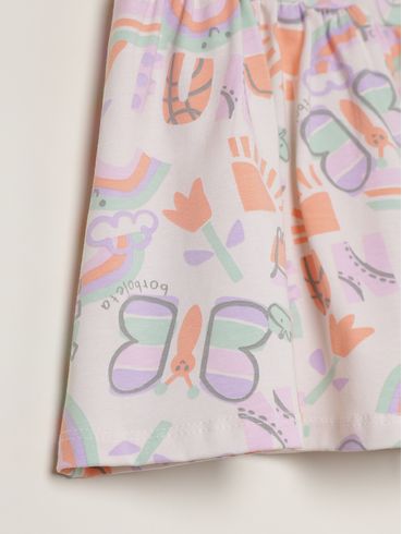 Vestido Cotton Infantil Para Bebê  Menina - OFF WHITE