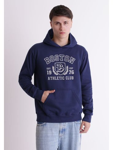 Moletom com capuz estampa boston
