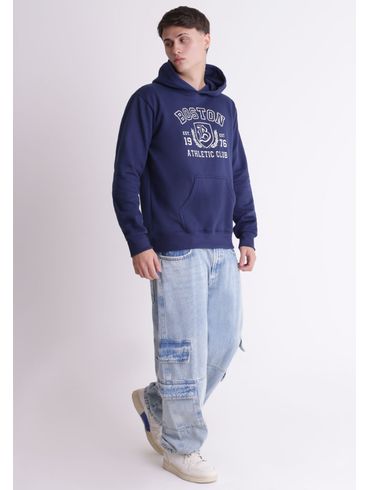 Moletom com capuz estampa boston
