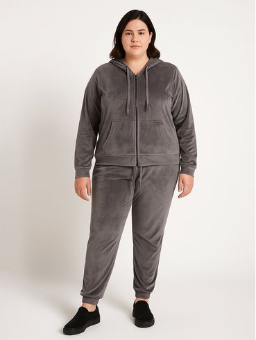 Conjunto Plush Longo Plus Size Feminino CHUMBO