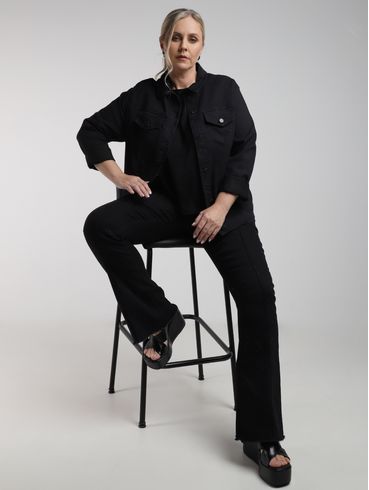 Jaqueta Sarja Feminina PRETO