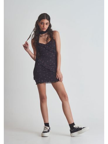 Vestido tule estampado