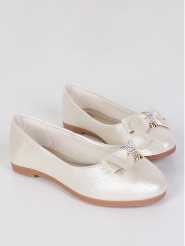 Sapatilha Princesas Laço Infantil Para Menina- OFF WHITE