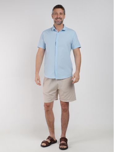 Camisa Confort Tricoline Eco Eletrón Masculina AZUL CLARO