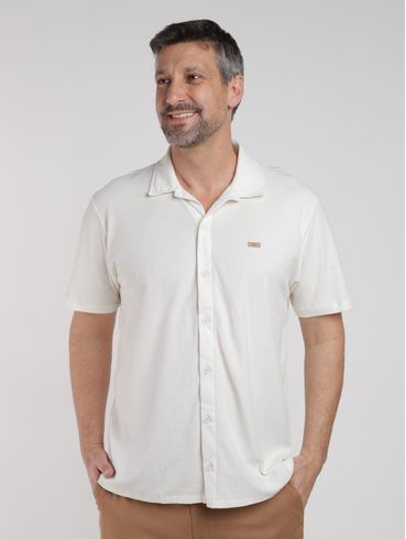Camisa Manga Curta Masculina OFF WHITE