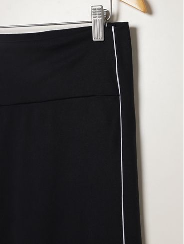 Calça Legging Poliamida Vels Plus Size Feminina PRETO/PRETO/BRANCO