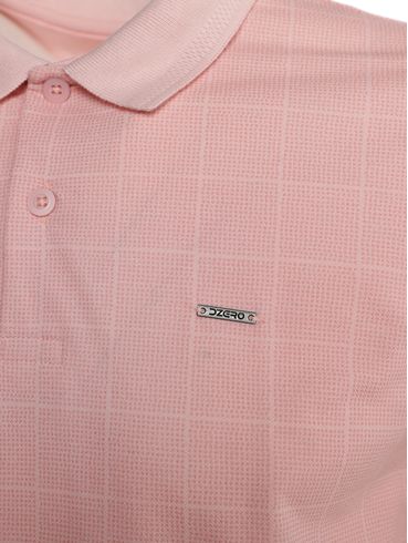 Polo Piquet Xadrez Manga Curta  Masculina ROSE