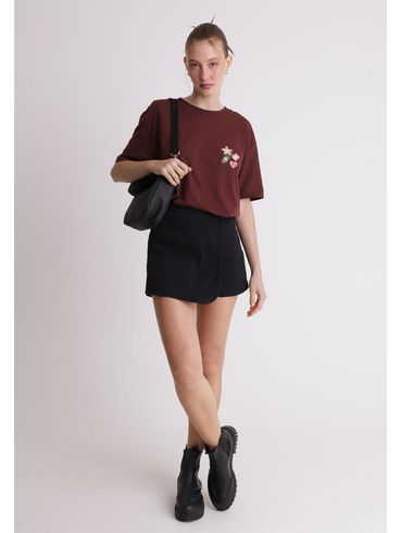 Short saia transpassado