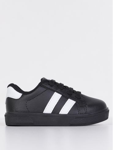 Tênis Streetline Infantil Para Menino - PRETO/BRANCO