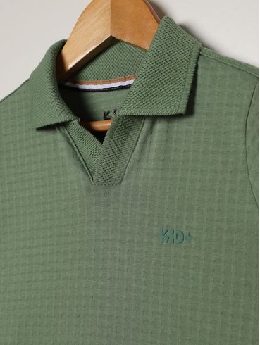 Polo Manga Curta Infantil Para Menino - VERDE