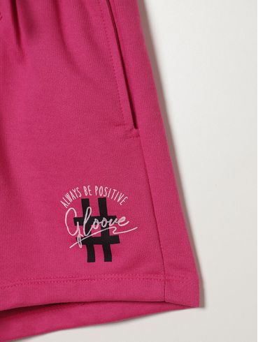 Short Moletom Juvenil Para Menina - ROSA