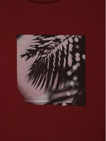 Camiseta Manga Curta Estampada Plus Size Masculina BORDO