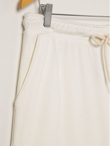 Bermuda Malha Plus Size Masculina OFF WHITE