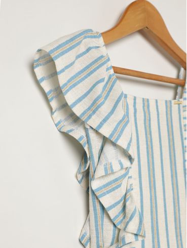 Macacão Malha Infantil Para Menina - AZUL