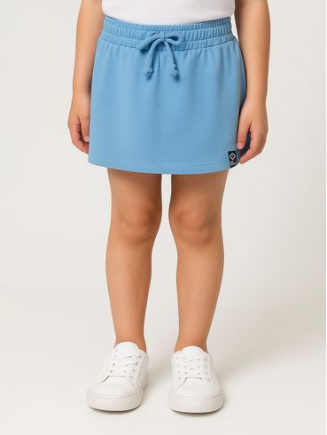Short Saia Moletinho Infantil Para Menina - AZUL