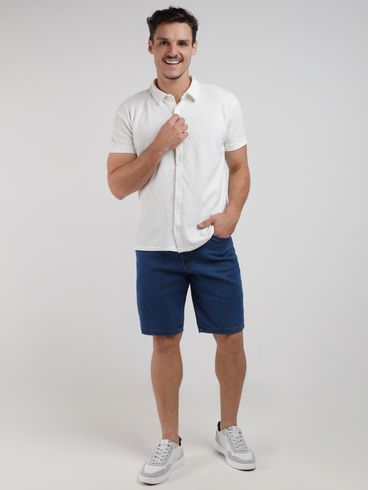 Bermuda Jeans Masculina AZUL