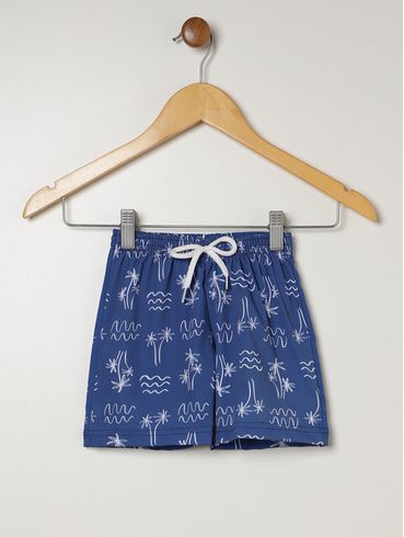 Bermuda Estampada Infantil Para Menino - MARINHO