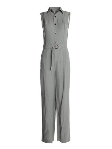 Macacão Sem Manga Pantalona Feminino CINZA