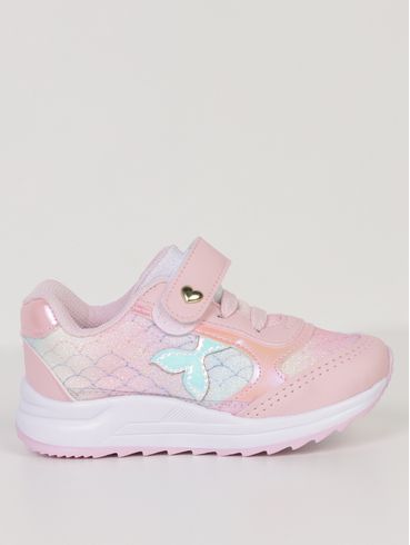 Tênis Sereia Infantil Para Menina - ROSA/BRANCO
