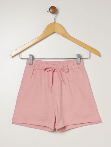 Short Moletinho Juvenil Para Menina - ROSE