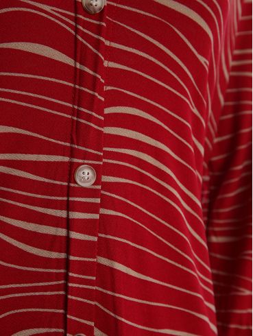 Vestido Chemise Midi Manga 3/4 Autentique Feminino BORDO