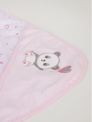 Toalha Infantil Para Bebê - Rosa